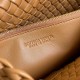 Bottega Veneta Cobble Small Bag in Caramel Intrecciato Leather