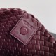 Bottega Veneta Clicker Small Bag in Bordeaux Intrecciato Lambskin