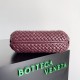 Bottega Veneta Clicker Small Bag in Bordeaux Intrecciato Lambskin