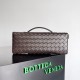 Bottega Veneta Andiamo Clutch with Handle in Fondant Intrecciato Lambskin