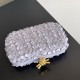 Bottega Veneta Knot Minaudiere Clutch in Oyster Sequins Lambskin