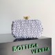 Bottega Veneta Knot Minaudiere Clutch in Oyster Sequins Lambskin