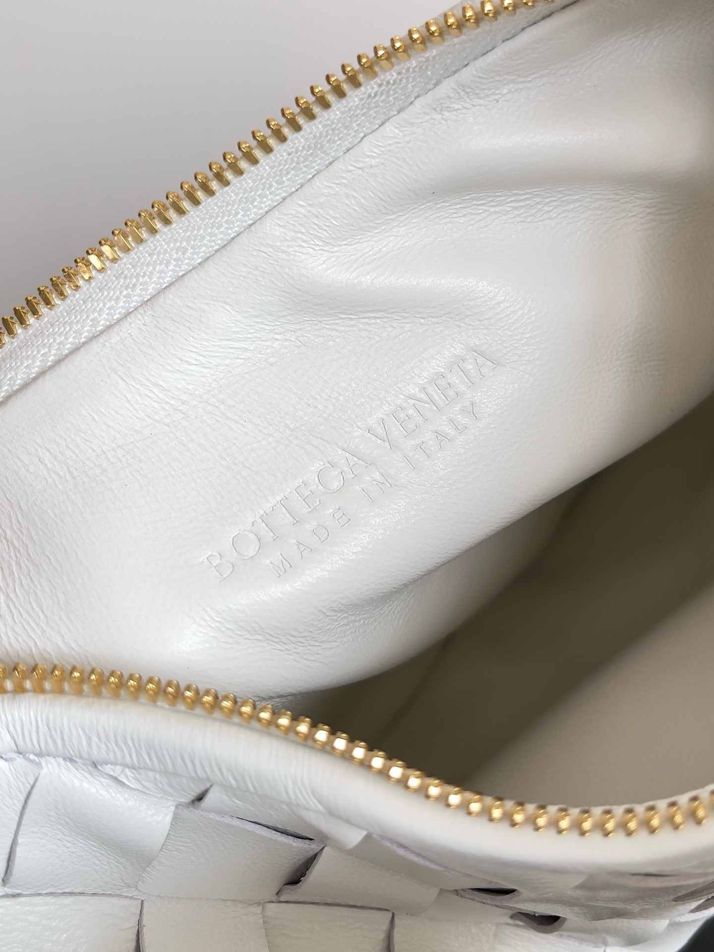 Bottega Veneta Gemelli Small Bag in White Intrecciato Lambskin