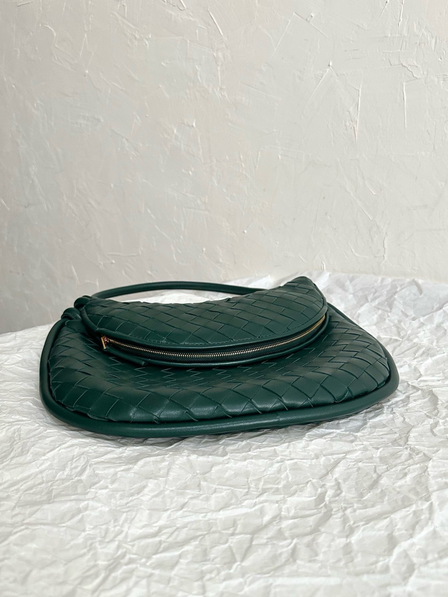 Bottega Veneta Gemelli Medium Bag in Emerald Green Intrecciato Lambskin