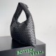 Bottega Veneta Small Hop Bag in Black Intrecciato Calfskin