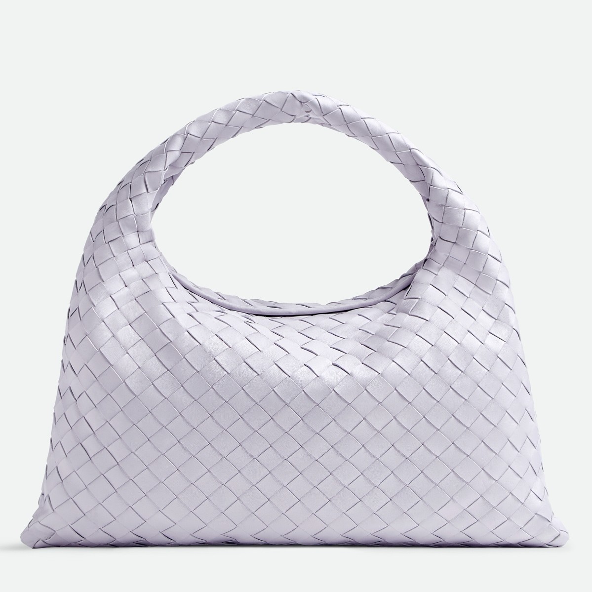 Bottega Veneta Small Hop Bag in Oyster Intrecciato Calfskin