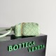 Bottega Veneta Bang Bang Vanity Case in Mint Intrecciato Leather