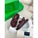 Bottega Veneta Jack Flat Slingback Sandals in Bordeaux Lambskin