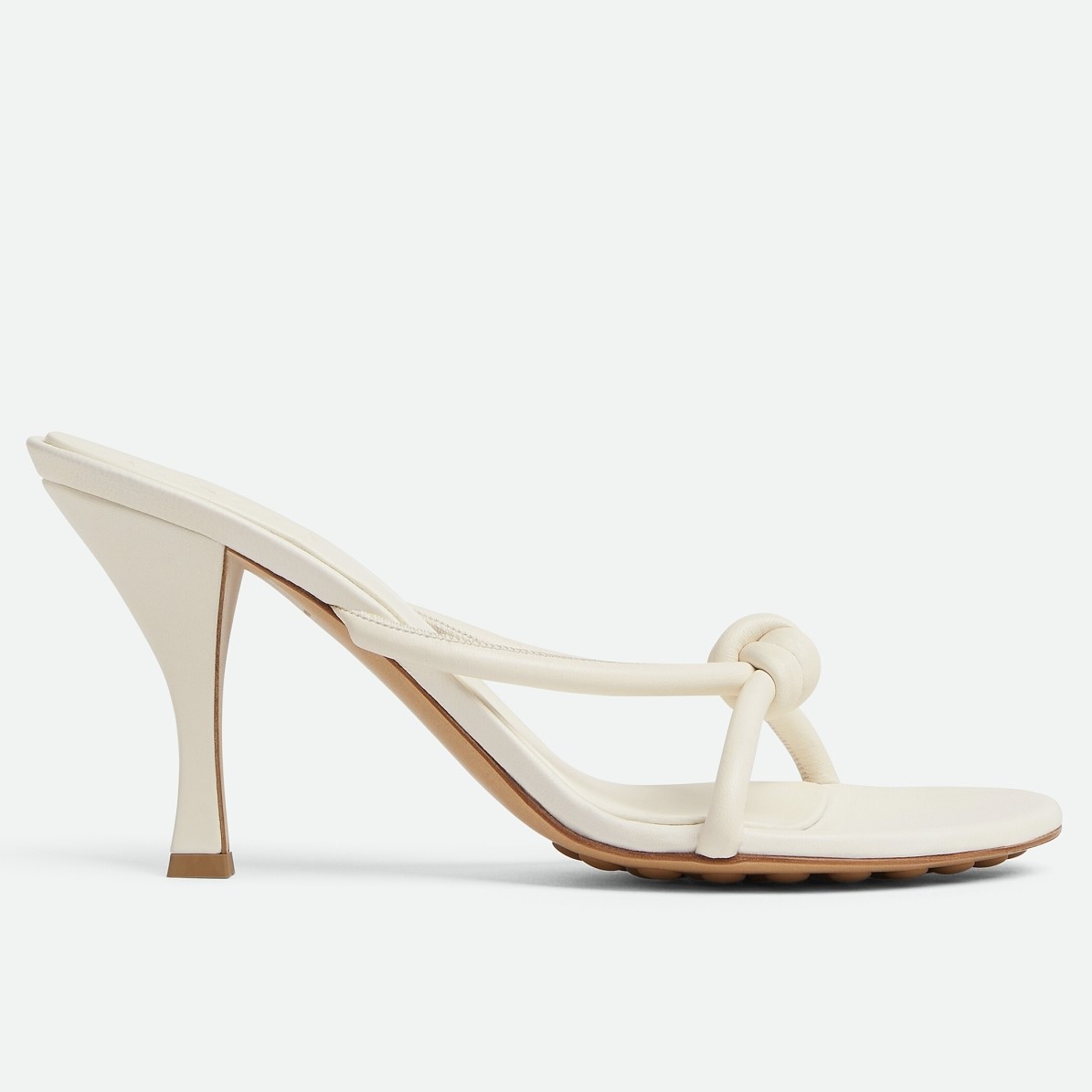 Bottega Veneta Blink Sandals 80mm in White Lambskin