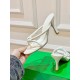 Bottega Veneta Blink Sandals 80mm in White Lambskin