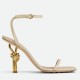 Bottega Veneta Knot Sandals 90mm in Beige Lambskin