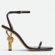 Bottega Veneta Knot Sandals 90mm in Black Lambskin