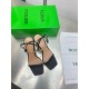 Bottega Veneta Knot Sandals 90mm in Black Lambskin