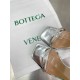 Bottega Veneta Knot Sandals 90mm in Silver Leather