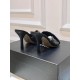 Bottega Veneta Blink Mules 80mm in Black Intrecciato Lambskin