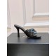 Bottega Veneta Blink Mules 80mm in Black Intrecciato Lambskin