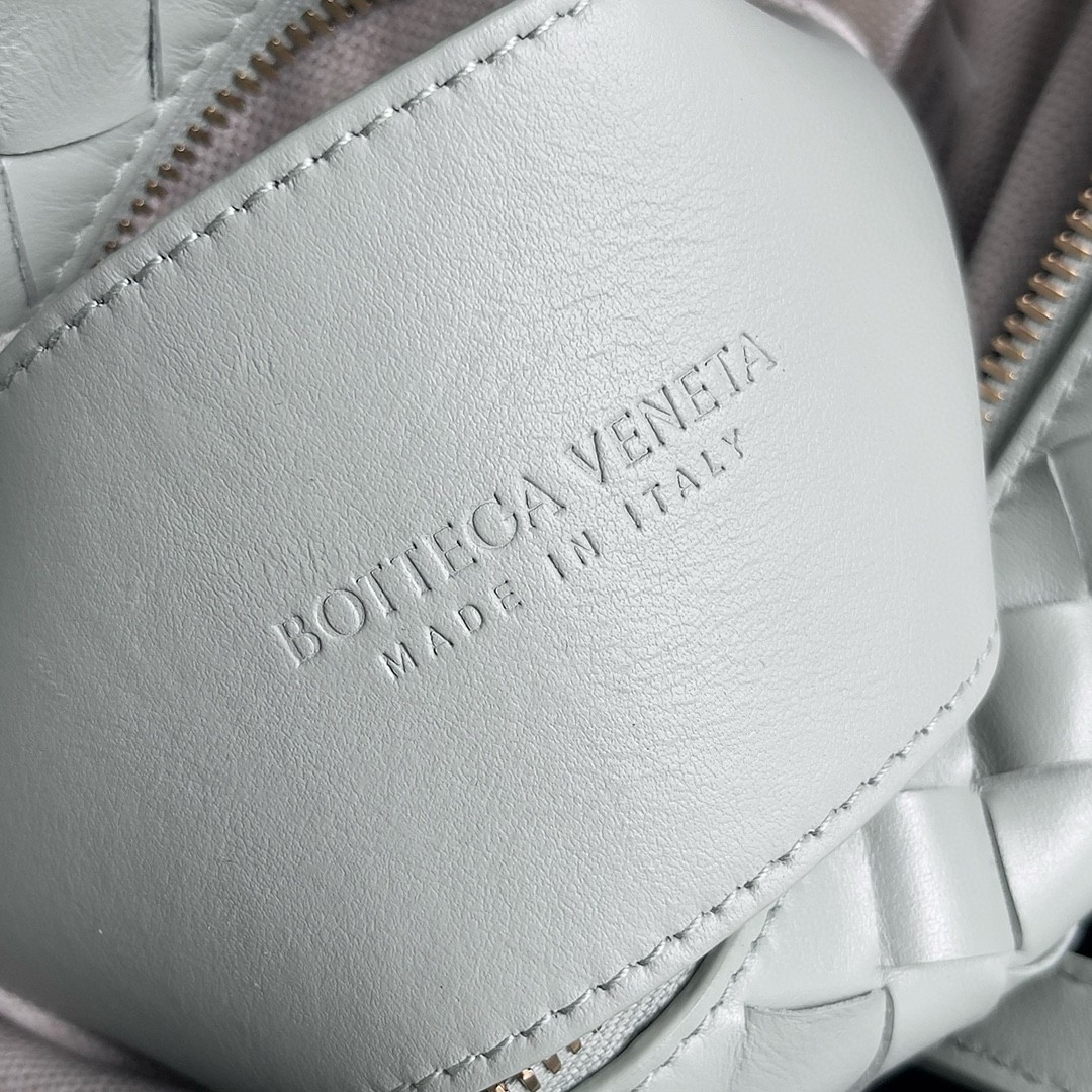 Bottega Veneta Small Loop Crossbody Bag In Sauge Intrecciato Lambskin