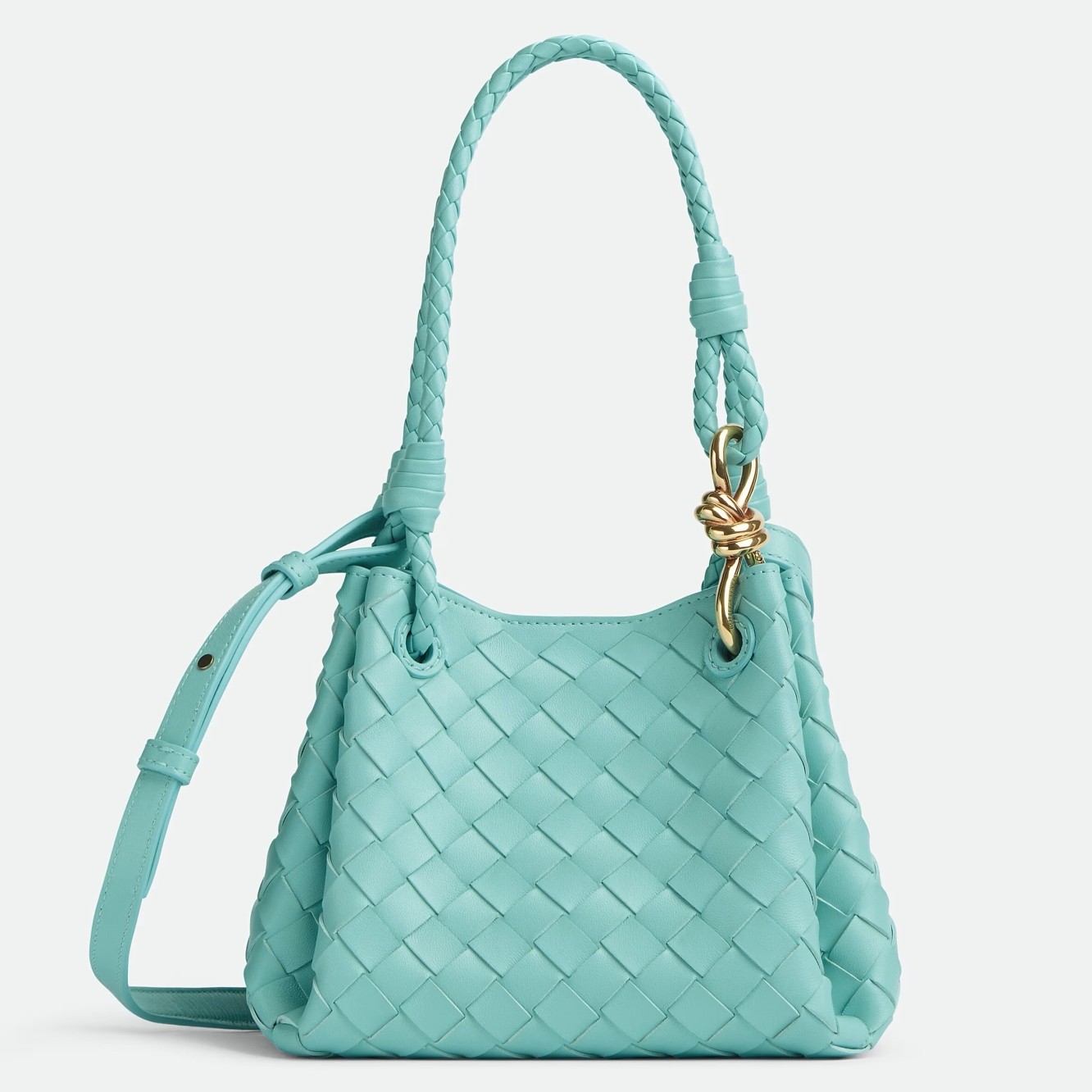 Bottega Veneta Parachute Small Bag in Green Oasis Intrecciato Lambskin