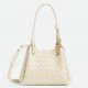 Bottega Veneta Parachute Small Bag in White Intrecciato Lambskin