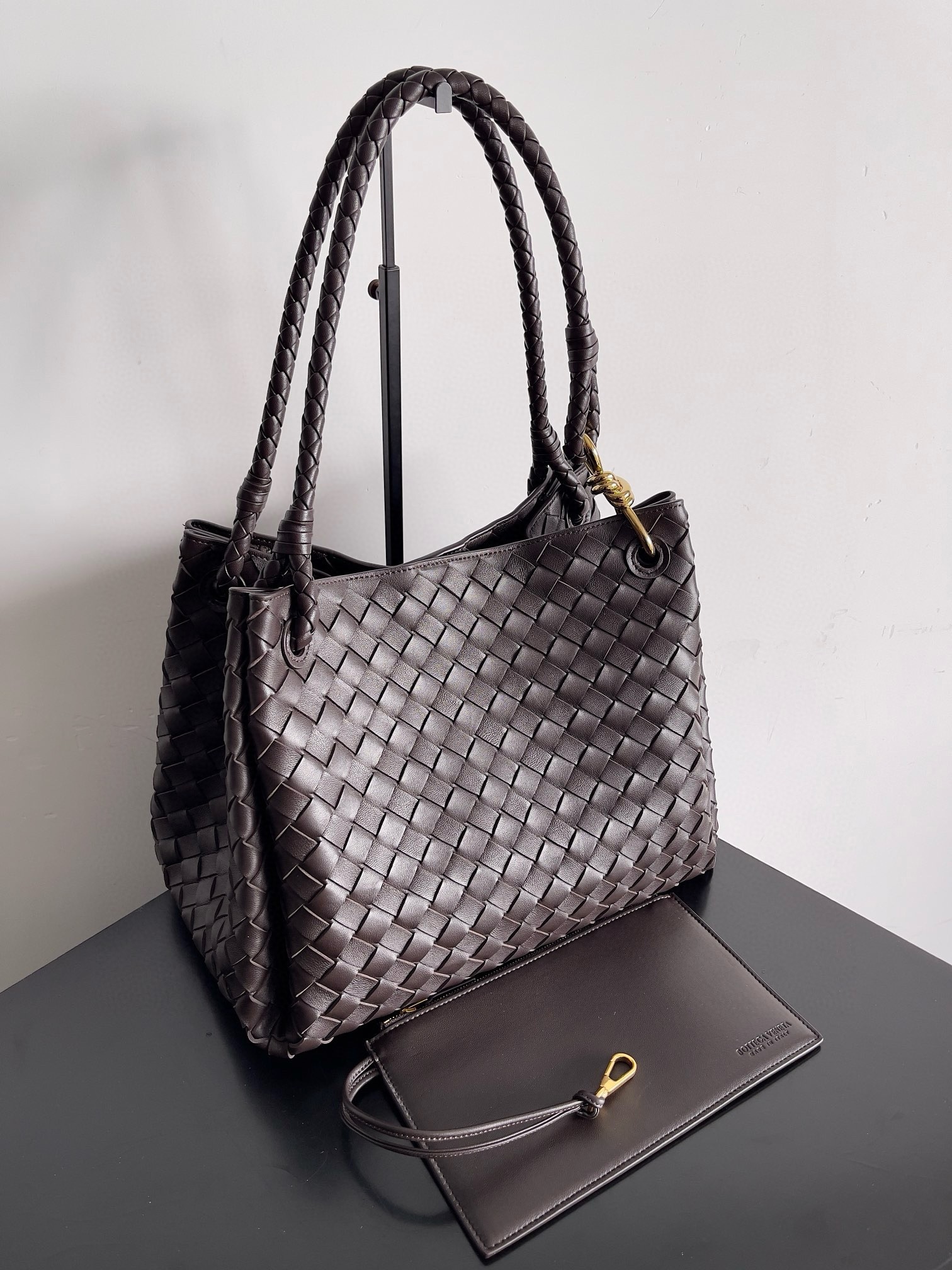 Bottega Veneta Parachute Large Bag in Fondant Intrecciato Lambskin