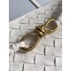 Bottega Veneta Andiamo Large Bag in White Intrecciato Lambskin