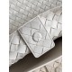 Bottega Veneta Andiamo Large Bag in White Intrecciato Lambskin