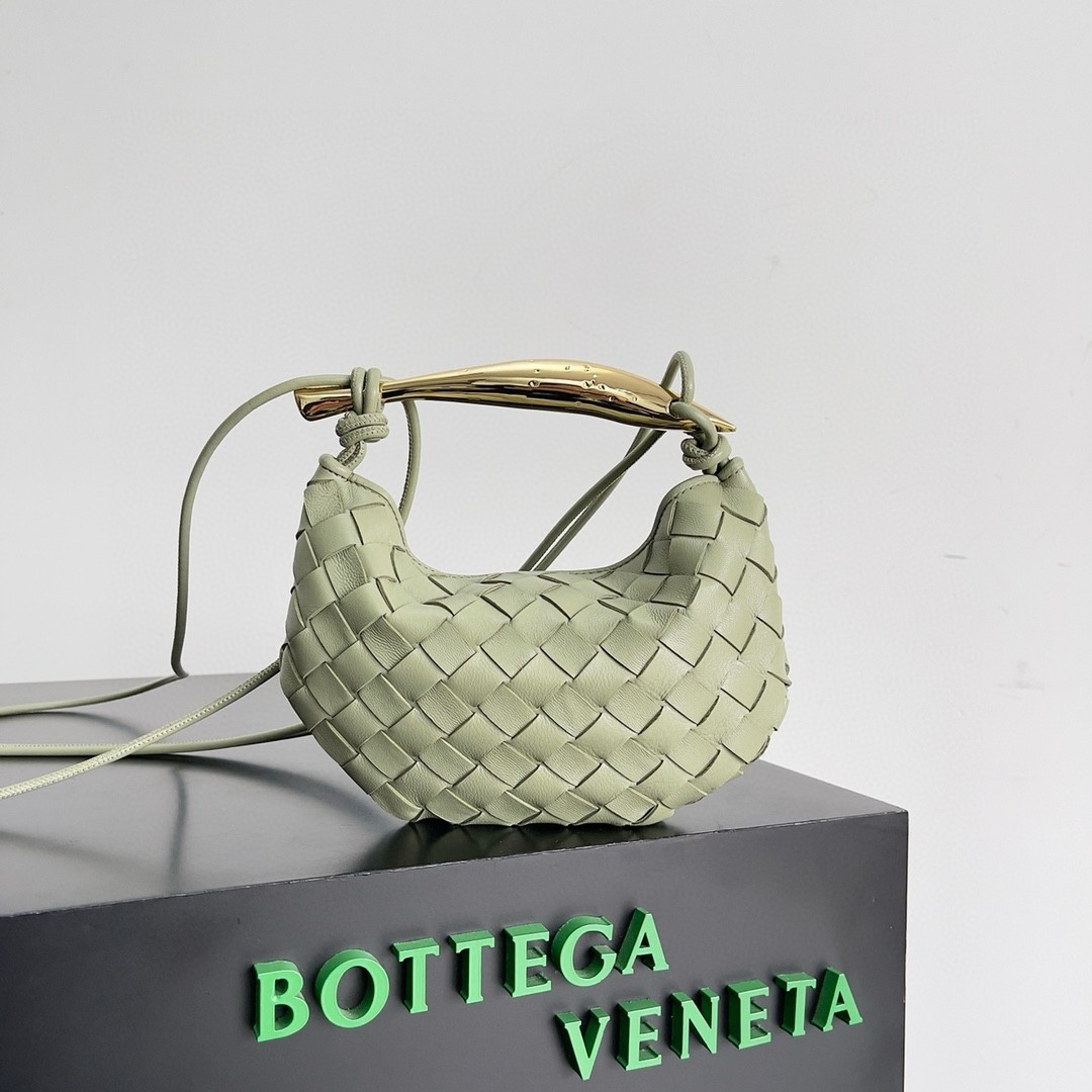 Bottega Veneta Sardine Mini Bag in Travertine Intrecciato Lambskin