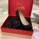 Christian Louboutin Black Patent Fetish Peep 130mm Pumps