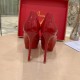 Christian Louboutin Red Patent Fetish Peep 130mm Pumps