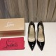 Christian Louboutin Black Patent Hot Chick 100mm Pumps