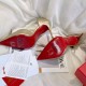 Christian Louboutin Crocodile Embossed Iriza 100mm Pumps