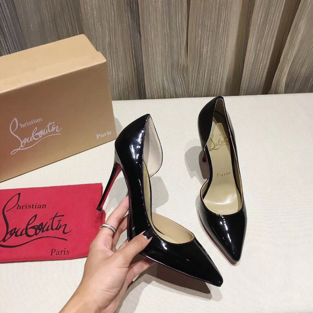 Christian Louboutin Black Patent Iriza 100mm Pumps