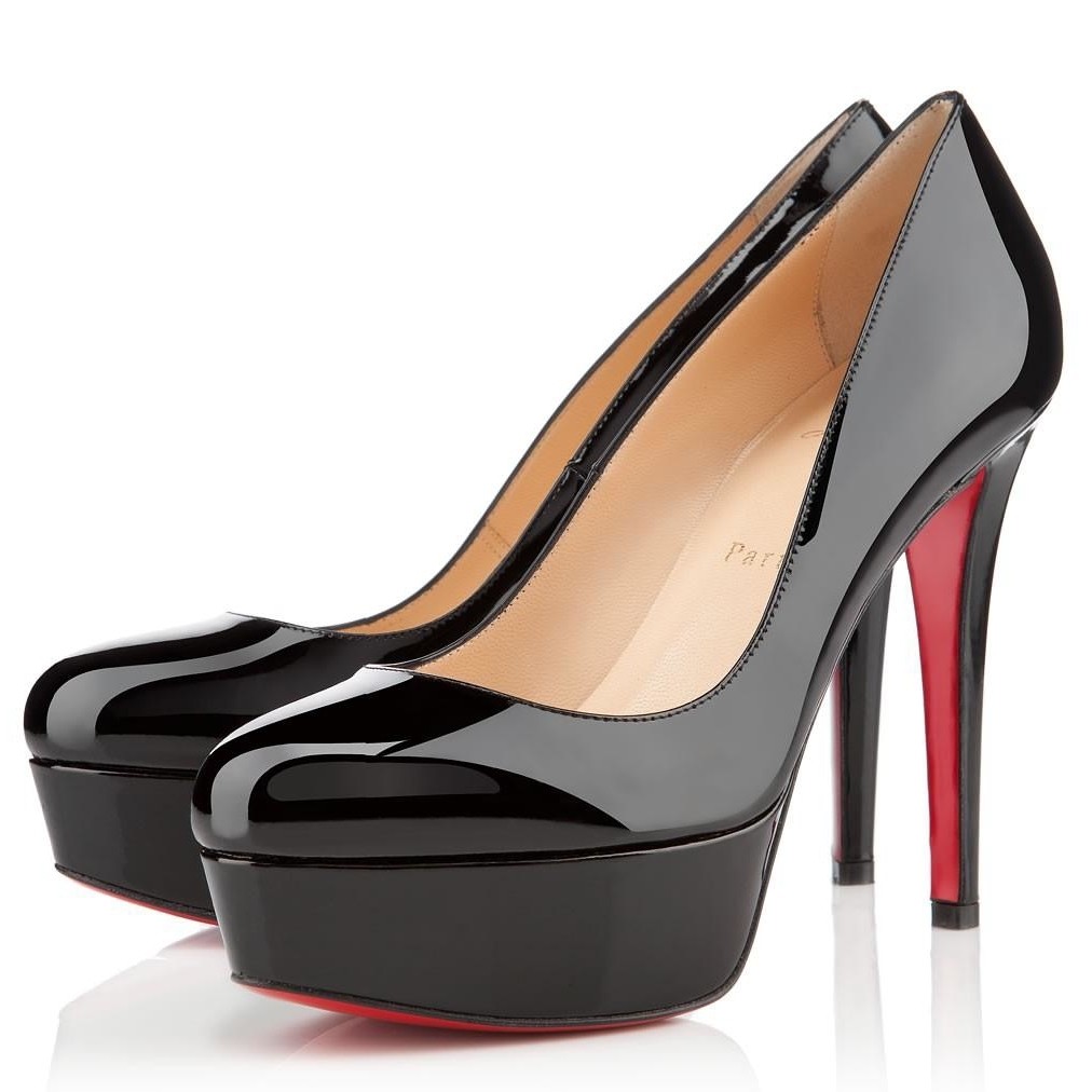 Christian Louboutin Black Patent Dirditta 130mm Pumps