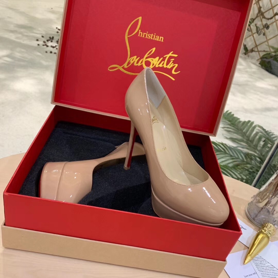 Christian Louboutin Nude Patent Dirditta 130mm Pumps