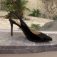 Christian Louboutin Black Patent Clare Sling 80mm Pumps