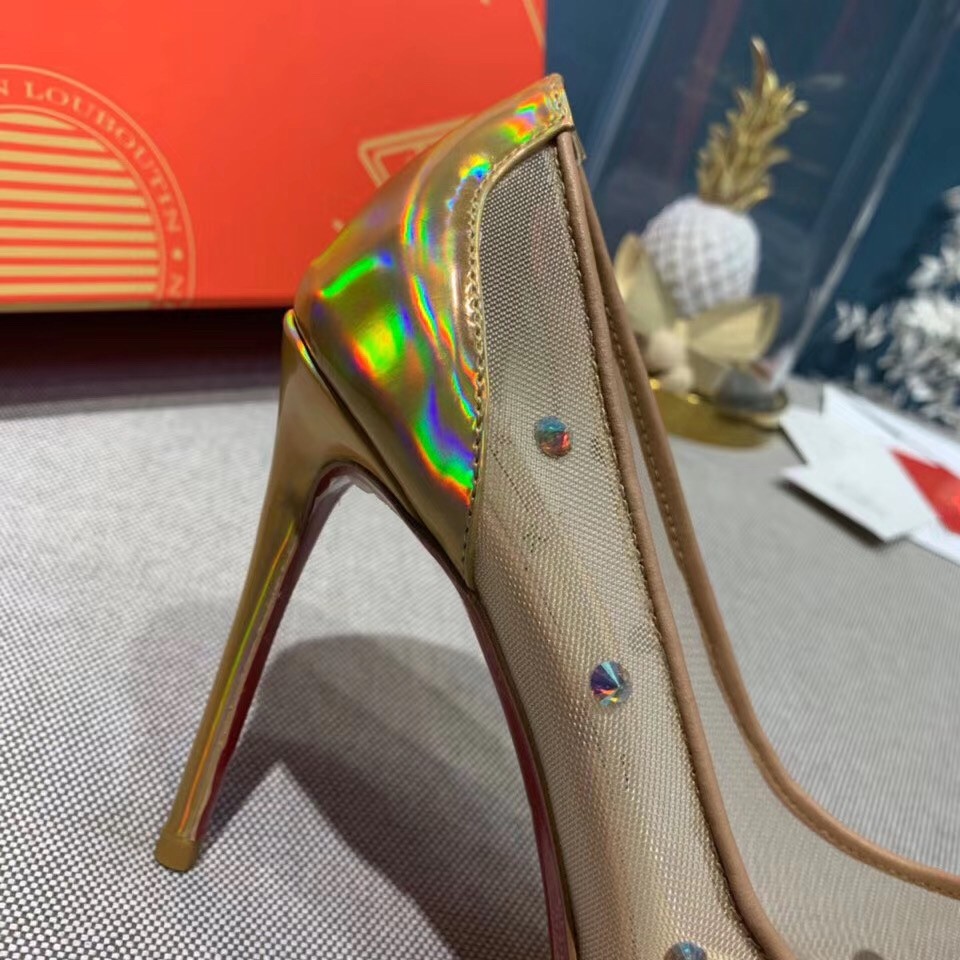 Christian Louboutin Degra 100 Crystal Stud-embellished Pumps