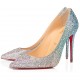 Christian Louboutin Nude Kate Strass Degrade Pumps 100mm