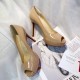 Christian Louboutin Nude Patent New Very Prive 100mm Pumps