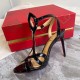 Christian Louboutin Black Patent Double L 100mm Sandals