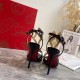 Christian Louboutin Black Patent Double L 100mm Sandals