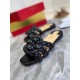 Christian Louboutin Black Nappa Marmela Flat Sandals