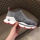 Christian Louboutin Women's Grey Spiky Sock Donna Sneakers