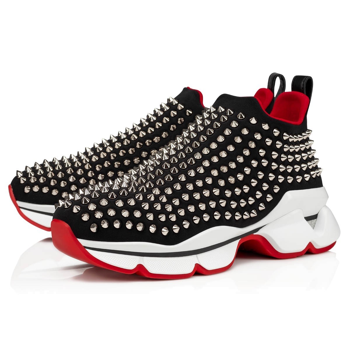 Christian Louboutin Women's Black Spike Sock Donna Sneakers