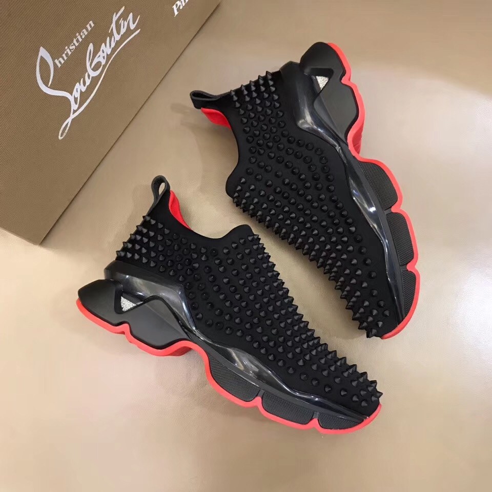 Christian Louboutin Women's Noir Spike Sock Donna Sneakers