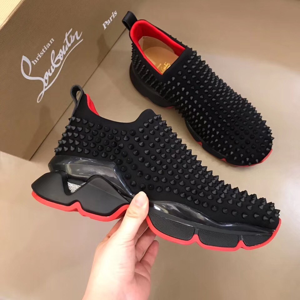 Christian Louboutin Women's Noir Spike Sock Donna Sneakers