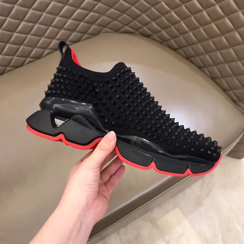 Christian Louboutin Women's Noir Spike Sock Donna Sneakers