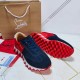 Christian Louboutin Women's Blue/Red Loubishark Sneakers