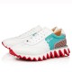 Christian Louboutin Women's White/Green Loubishark Sneakers