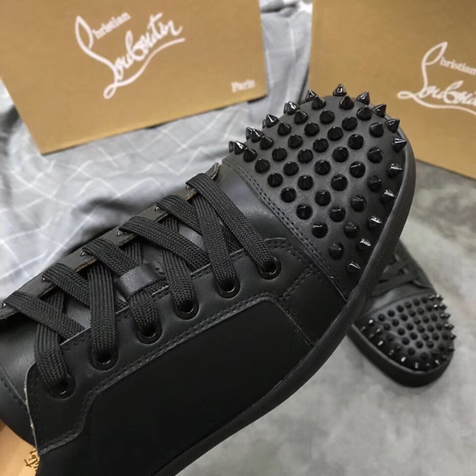 Christian Louboutin Women's Louis Junior Spikes Sneakers