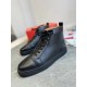 Christian Louboutin Black Louis Woman High-Top Sneakers